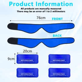 4 Stück Kühlpads Gesichts Gel Weisheitszähne, Freihändig Weich kühlpacks TMJ-Schmerzlinderung und Schmerzen nach Gesichtsoperationen Beseitigung von Gesichtsödemen Zahnschmerzen