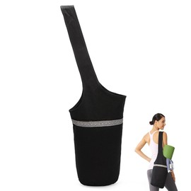 Yoga Mat Bag, Yoga Mat Carrier Tote, Long Canvas Tote with Pockets for Your Yoga Accessories, Fits Most Size Mats