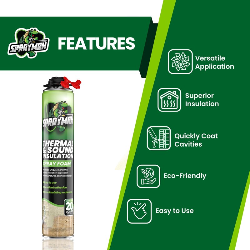 Sprayman Spray Foam Insulation (120 Sq.Ft.) - Closed Cell Polyurethane