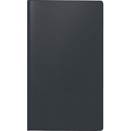 BRUNNEN Pocket Calendar Model 755 2026 | A6 Landscape, Leather, Black