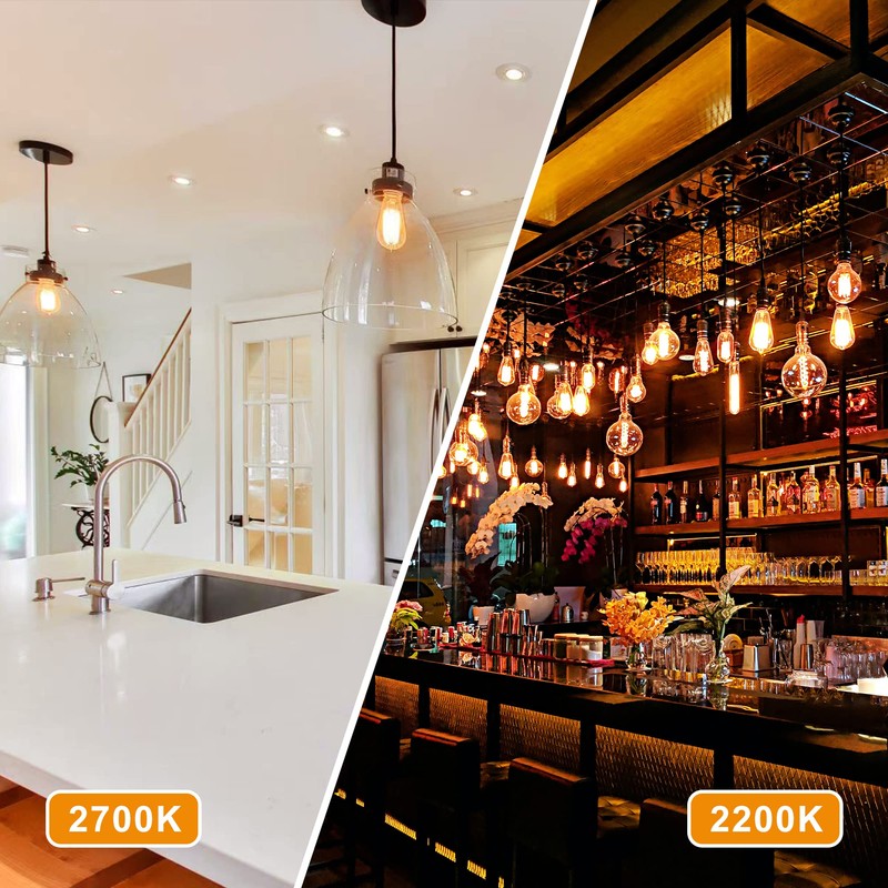 New Lights Vintage LED Edison Bulb, ST19 6W Dimmable LED