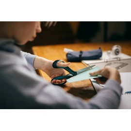 Fiskars 1067869 Scissors for Ages 15-18 Years Left Handed Total Length 20 cm Stainless Steel/Plastic Black/Turquoise Speckles