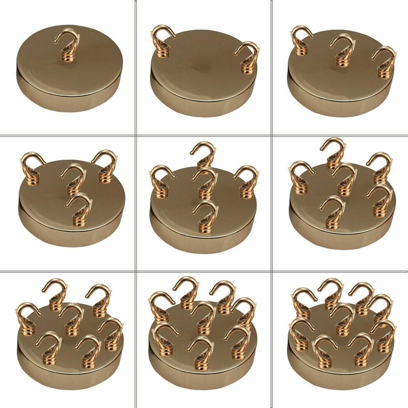 LEDSone Retro Vintage Iron Ceiling Rose Hook Plate Pendant Lamp