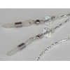 Eyeglass Chain Clear Crystal Faceted Cut Glass 28 inches