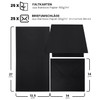 Netuno 25 Folding Cards Blank with Envelope Double Cards Black