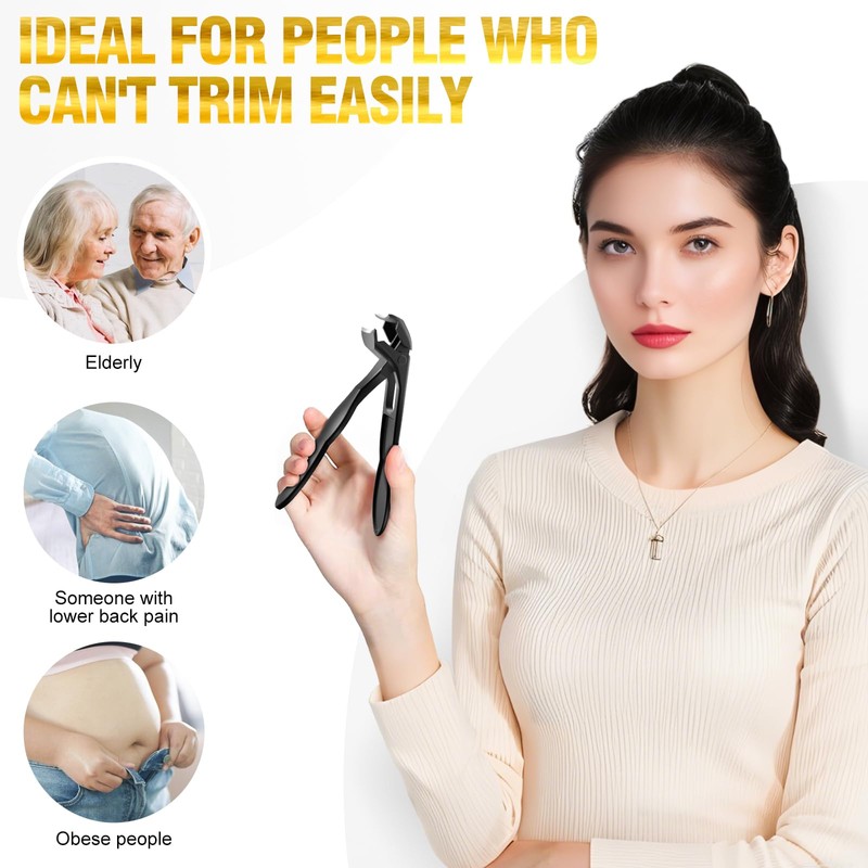 Toenail Clippers for Seniors Thick Nails, 2026 Angled Head Large