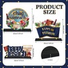 Qunclay 3 Pcs Happy Passover Wooden Centerpiece Sign Chag Sameach
