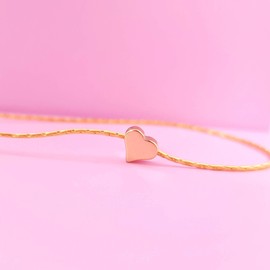 Collar corazón mini - Set de Corazones - Cadena Chapa de oro 14k - Tiny heart |Tutti Joyería Artesanal (Collar Corazon mini)