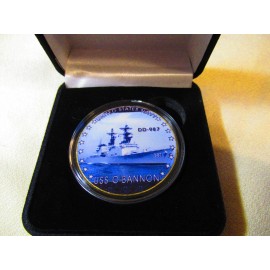 US NAVY - USS O'BANNON (DD-987) Challenge Coin w/ Presentation Box