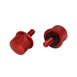 A ABSOPRO 1/4''-20 Thread Motorcycle Red Aluminum Alloy Rear Seat Bolt Screw for Harley Davidson Touring Sportster Softail Dyna 1996-2017 2pcs Item Replacement