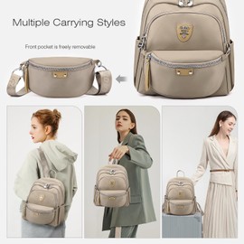 SPAHER Casual Daypack Handbags Backpack Women's Nylon School Backpack Bag Shoulder Bags Travel Leisure Small Handbag Waterproof Daypack Bag Gift for Women Girls, purple, Rucksack Backpacks