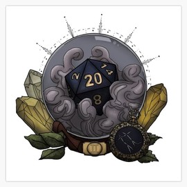 Leyland Designs Gemini D20 - Tabletop Gaming Dice - The Astrology Collection Bumper Sticker Window Water Bottle Decal 5""