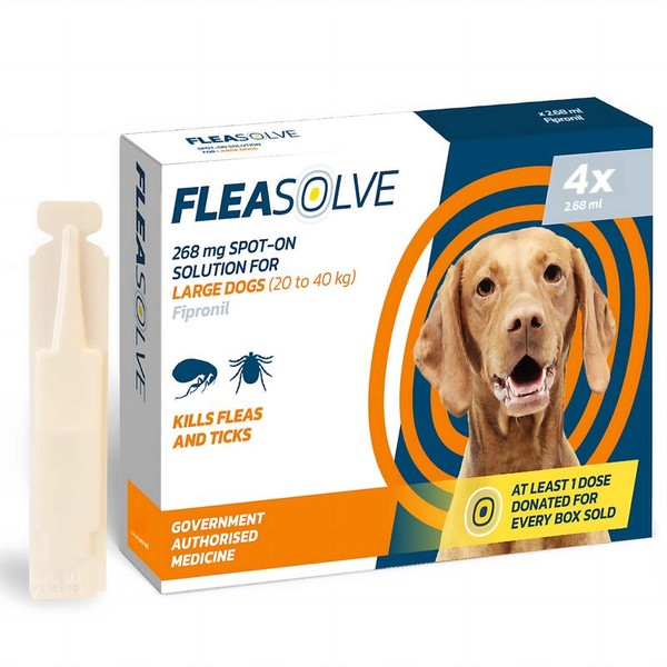 Dog Flea Treatment x4 Pipette – Large Dog - 20kg