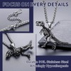 Bandmax Stainless Steel Dinosaur Necklace for Men Dinosaur Animal Skull