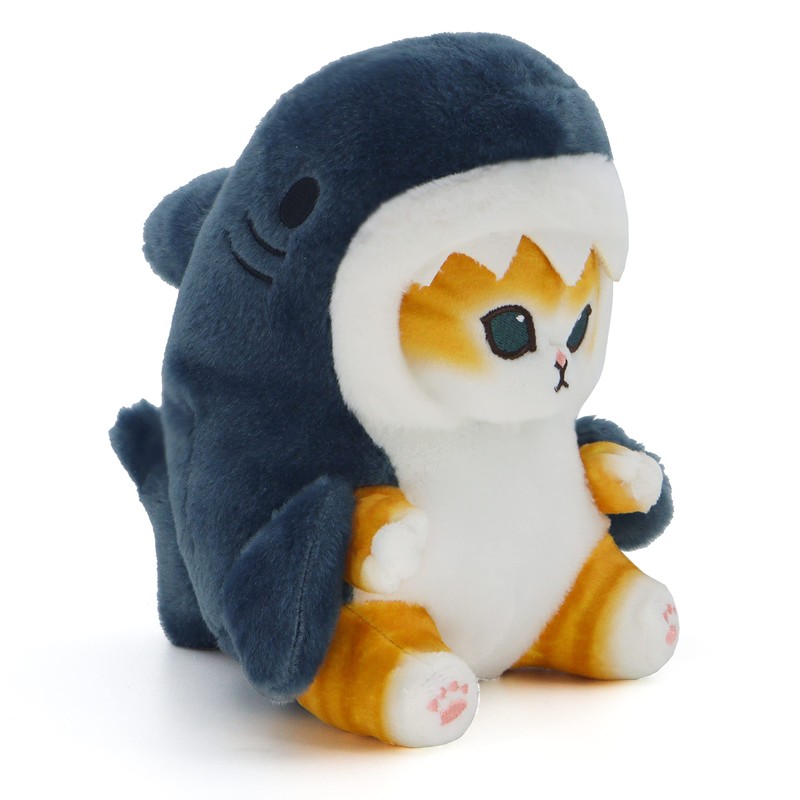 CNAANA Kawaii Shark Cat Plush Toy Stuffed Animal Doll, Soft