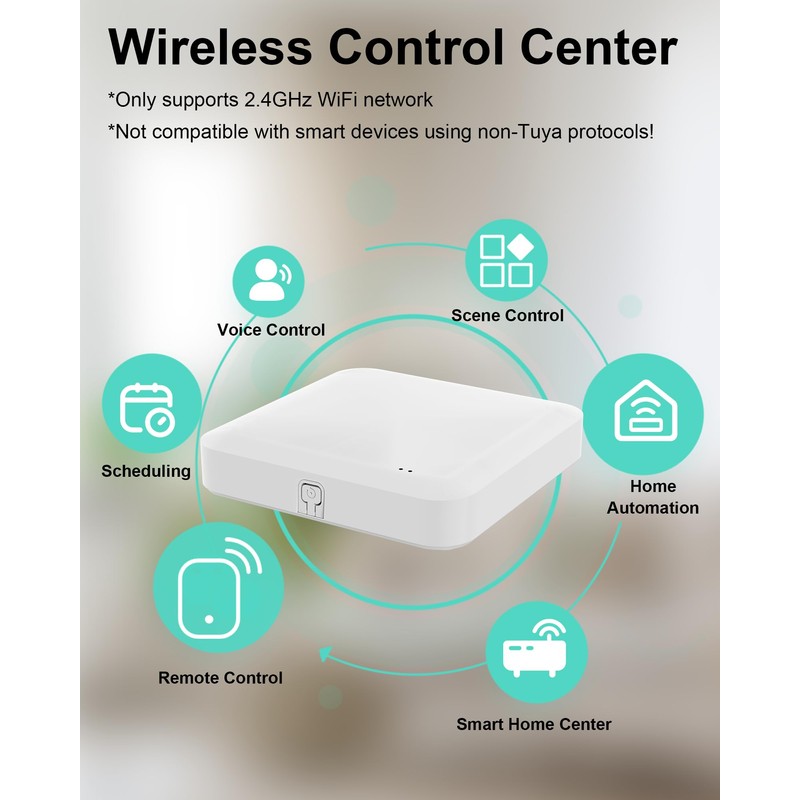 Tuya ZigBee 3.0 Hub/Wireless Gateway (Only 2.4Ghz), WiFi Smart Home