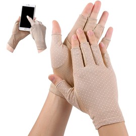 TAGNEFLOR Guantes de protección Solar UV para Hombres y Mujeres, Mitones de Entrenamiento Deportes al Aire Libre,Guantes conducción Verano Antideslizantes para niñas