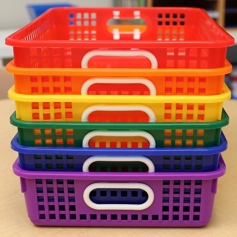 Really Good Stuff 6PK Plastic Desktop Paper Storage Basket for
