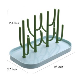 OULIGET Baby Bottle Drying Rack with Detachable Tray,Kitchen Drain Cup Holder,Baby Bottle Countertop Plastic Drying Rack