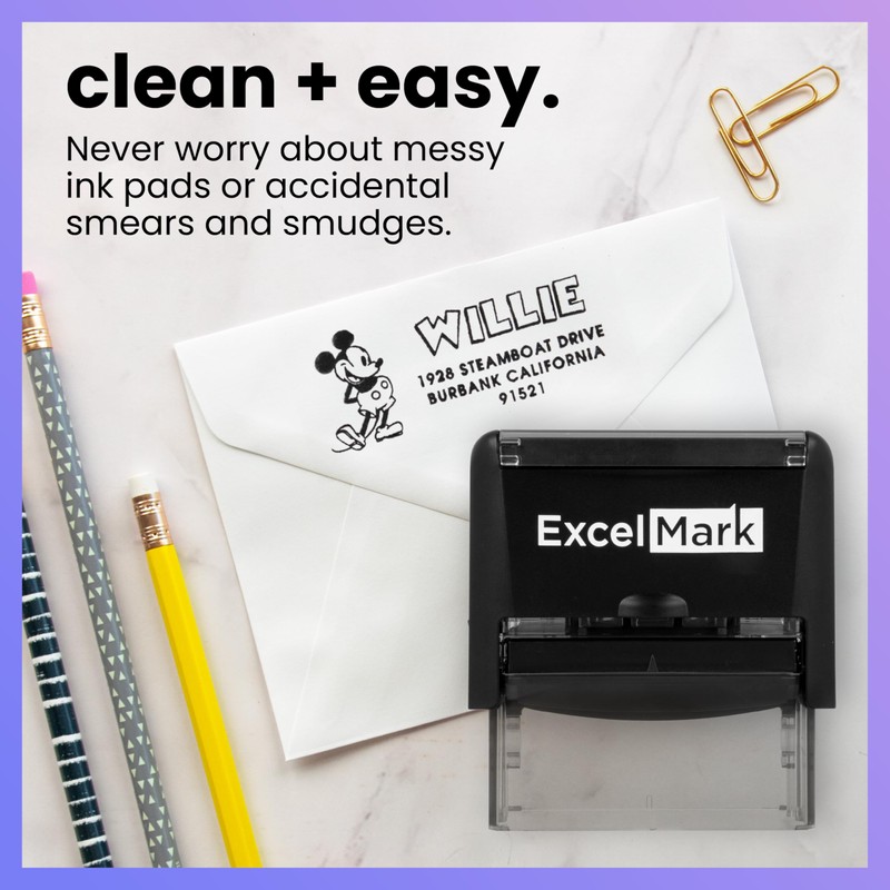 Steamboat Willie Custom Self-Inking Return Address Stamp