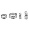 42pcs Stainless Steel Cinch Clamps Rings Single Ear 1/2in 3/4in