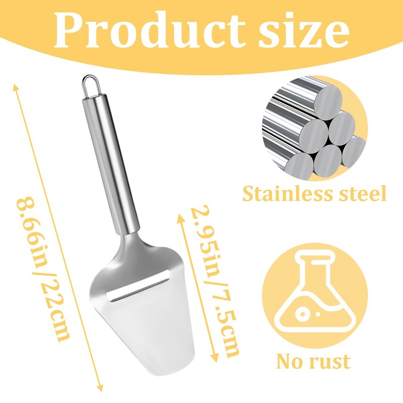 Stainless Steel Cheese Slicer, Multi-Functional Manual Cheese Cutter, Non-Stick Grater