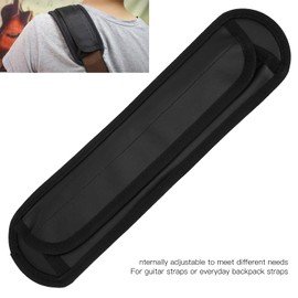 Guitar Strap Pad, Guitar Shoulder Pad, Widened Thickened Padded Shoulder for Guitar (Oxford cloth-black)