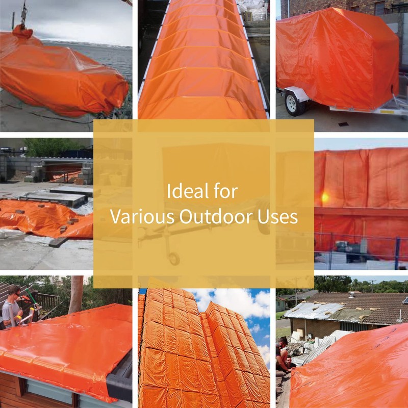 GUARD SHIELD Orange Tarp 20x30 Feet Waterproof Tarps High Visibility