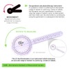 66fit Goniometer Plastic 12" - Angle Medical Joint Measuring Ruler