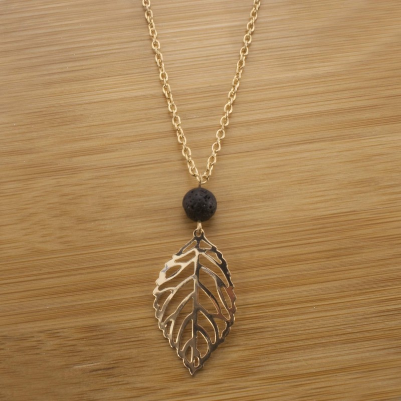 Omky Collar Piedra Volcánica 8mm | Difusor de Aceite Esencial