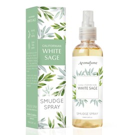White Sage Smudge Spray by Aromafume | 100ml/3.3 oz | Sage for Cleansing Negative Energy & Protection | Non-Toxic Room Spray | Natural Sage Mist for Spiritual Cleansing, Smokeless Smudging