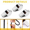 YIIFELL Whistle Set of 3 Stainless Steel Referee Whistle with
