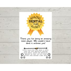AMAZING DENTAL Team AWARD Bracelet, Appreciation Day/Week Gift, Thank You Wish Bracelet, Dentist Dental Assistant, Office Team Staff Gift