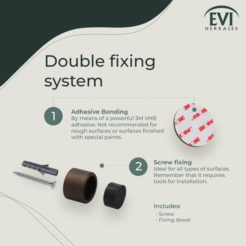 EVI | Wall Adhesive Doorstop | 1.1'' X 1.1'' |