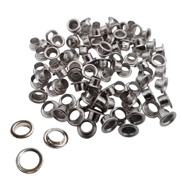 120 Sets Grommets Eyelets 10mm,Sliver Eyelets,Metal Eyelets For Leather,Metal Eyelets