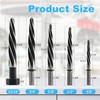 Rocaris 5 Pcs M2 HSS Taper Chucking Reamer Drill Bit,