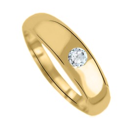 My Gold Birthy Children's Baptism Ring Pendant (Without Chain) Real Yellow Gold 333/585 (8/14 Carat) Zirconia Diameter 10 mm, Yellow Gold, Cubic Zirconia