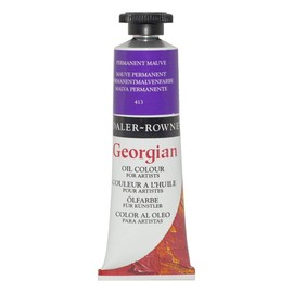 Daler-Rowney Georgian Oil Paint Permanent Mauve 38ml Tube - Art Paints for Canvas Paper and More - Oil Painting Supplies for Artists and Students - Artist Oil Paint for Any Skill Set