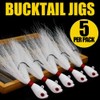 Bucktail-Jigs-Saltwater-Hair-Jigs-Head -Fishing-Lures-Assorted Kit