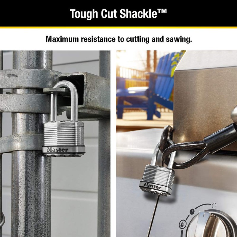 Master Lock Silver Magnum Outdoor Padlock with Key, Keyed Alike