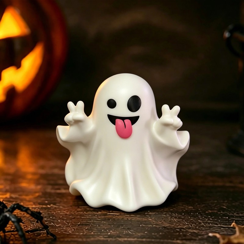 Middle Finger Ghost Statue for Halloween Decor – Cute &