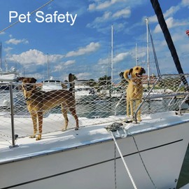 Boat Safety Lifeline Netting,Boat Netting Length-30 Feet Safe Banister Railing Nettings,Nylon Net.Keeping Kids, Crew, Pets and Equipment Safely on Deck Marine Hardware