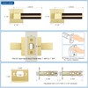 EHOMEWARE 1 Pack Gold Door Lever with Bronze Leather Handle,