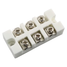 LUORNG 380V 30A 3-Way Electrical Equipment Connectors Ceramics Terminal Block High Temp Porcelain Ceramic Connectors