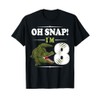 8 Year Old Crocodile Reptile 8th Birthday Party Alligator T-Shirt
