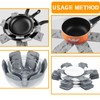 MUNSKT Grey Pan Protector Cover 8 Pieces with Black Cookware