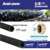 Araiozora Soaker Hose 100FT, 5/8“ Heavy Duty Ruber Round Soaker