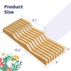 Bamboo In-Drawer Knife Block for 15 Knives(Not Included), Knife Drawer