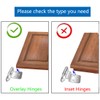 SDTC Tech 4-Pack Overlay Cabinet Door Hinges Nickel Plated Self-Closing
