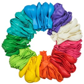 Artier 50 Biodegradable Balloons Multicoloured Balloons In 10 Colours.12 Inch Large Eco Friendly Balloons. Perfect As Kids Party Balloons, Baby Shower, Wedding, Anniversary. For Helium Or Air Use